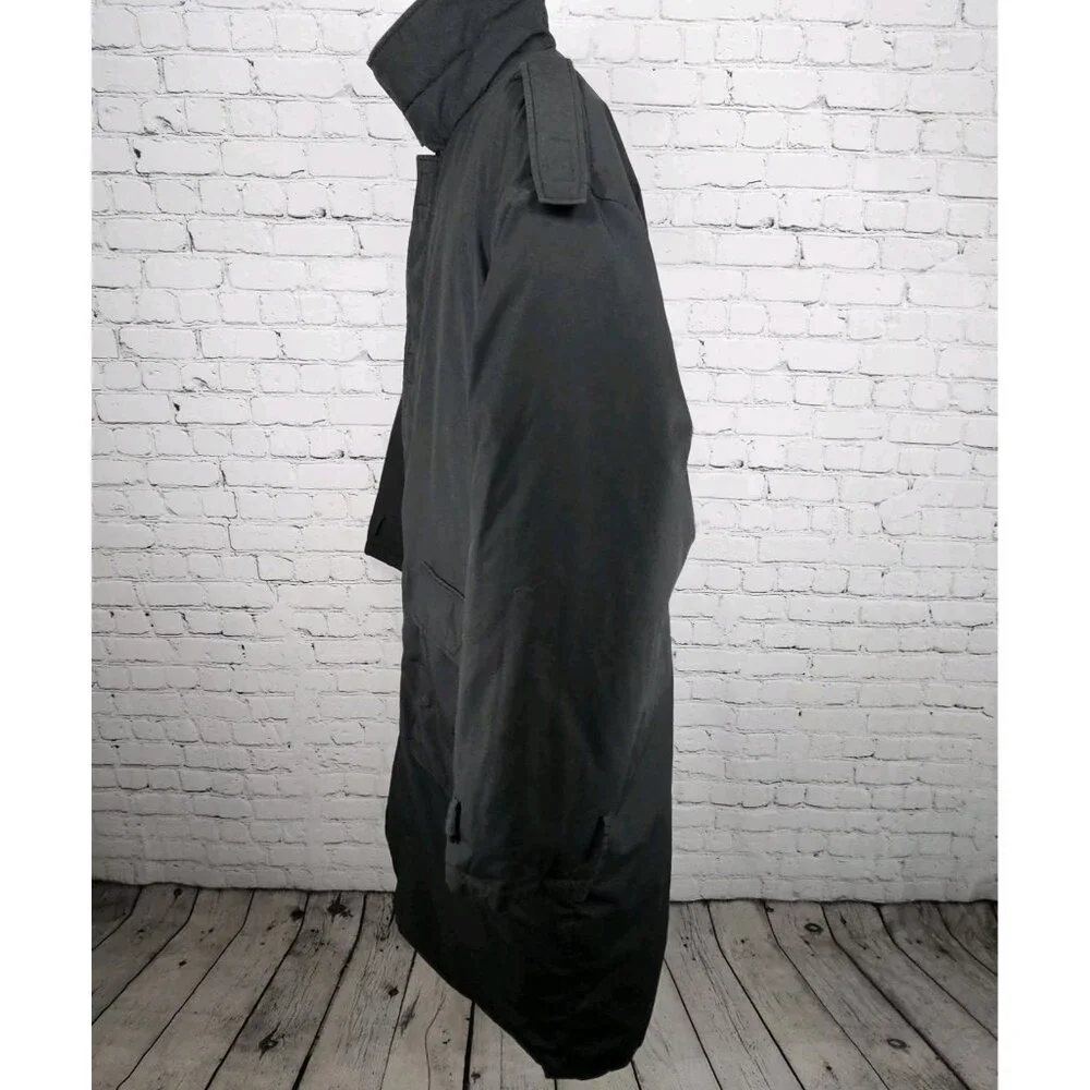 VTG J.J. Cochran Black Duck Down Feather Pocket Long Coat Parka Large 42-44